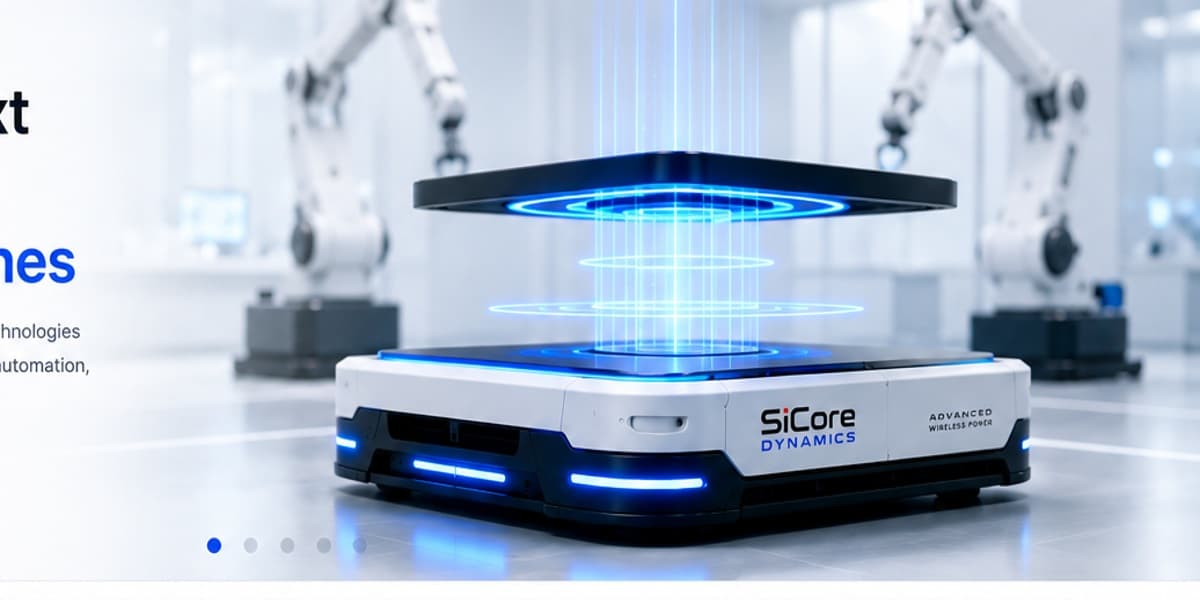 Industrial robot and AGV wireless charging with blue energy field