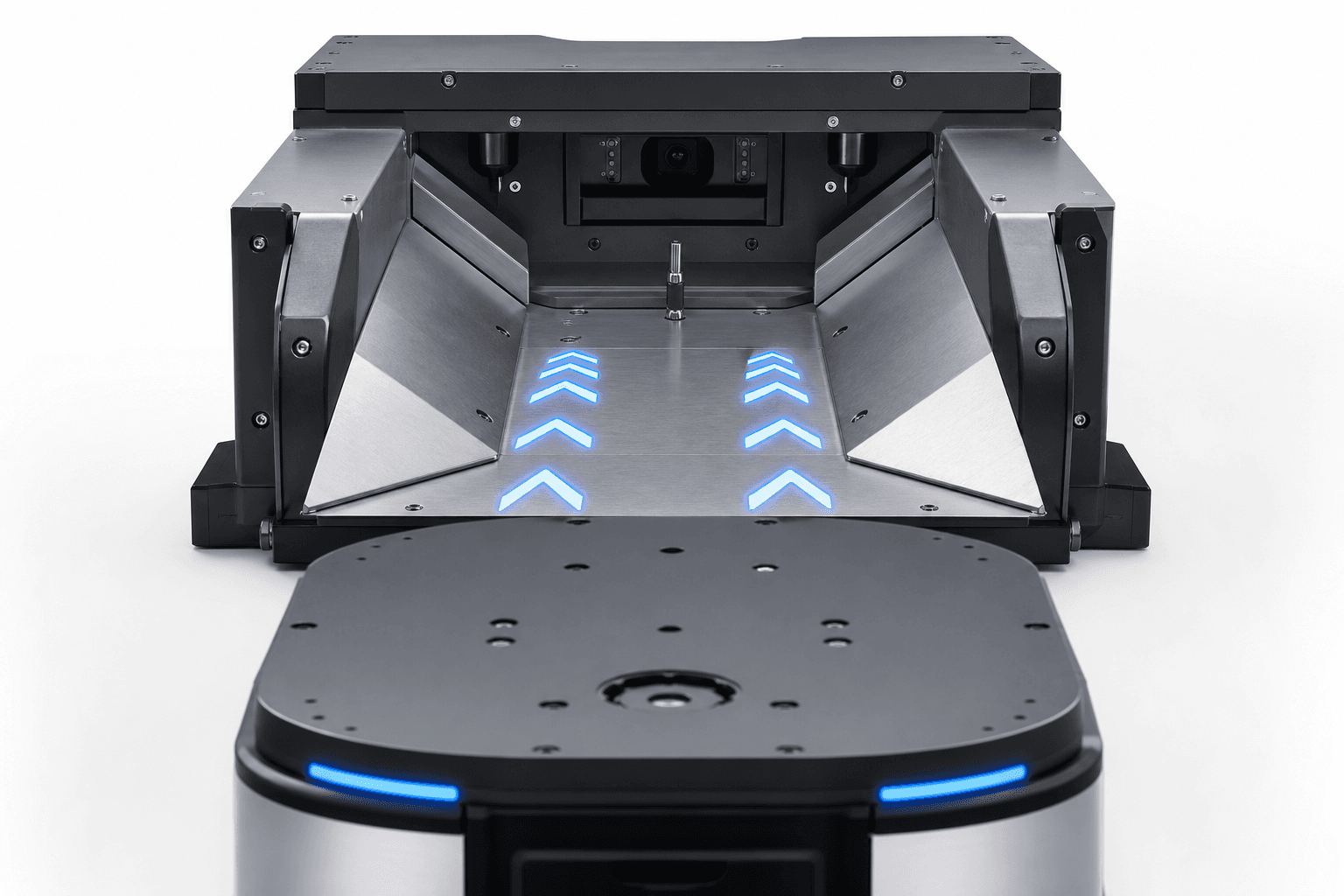 Conductive pad contact interface on a docking station