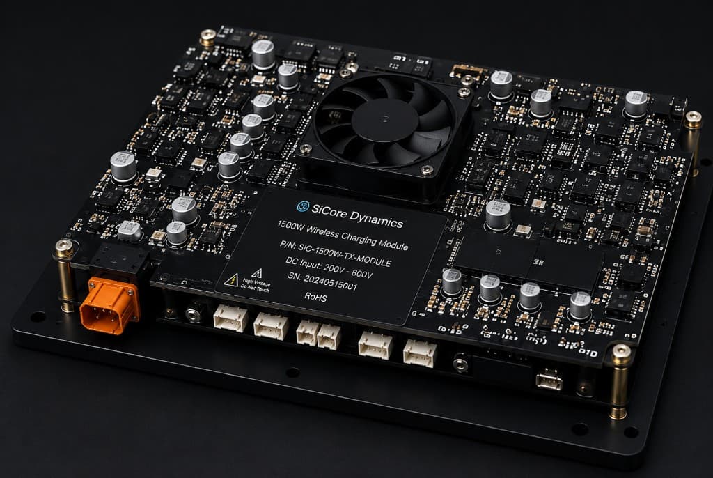 SiCore Dynamics 1500W wireless charging module real product photo